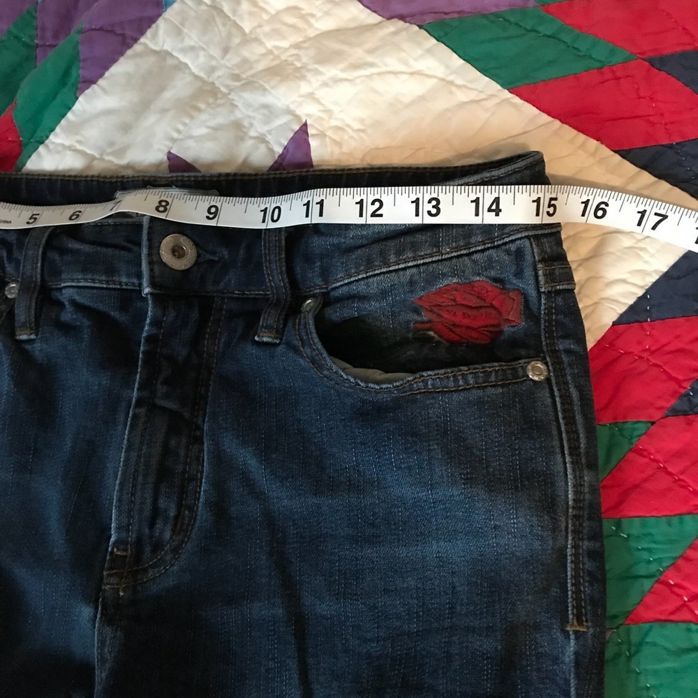 Free People cropped relaxed embroidered jeans - Picture 4 of 9